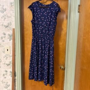 Vintage 1960s Floral Sleeveless Dress Size 13